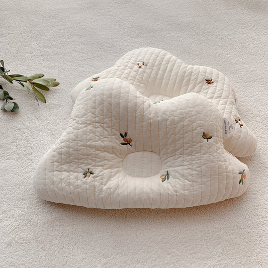 Quilted cloud pillow | Olive