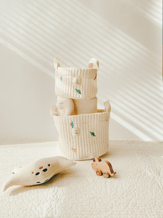 Quilted Basket | Little Dino