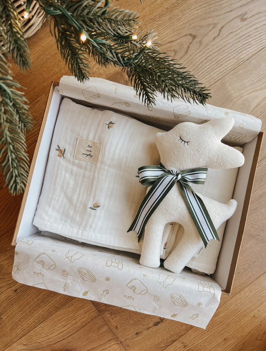 Gift set | Baby Cuddle Set A- Gauze Blanket & Organic Doll