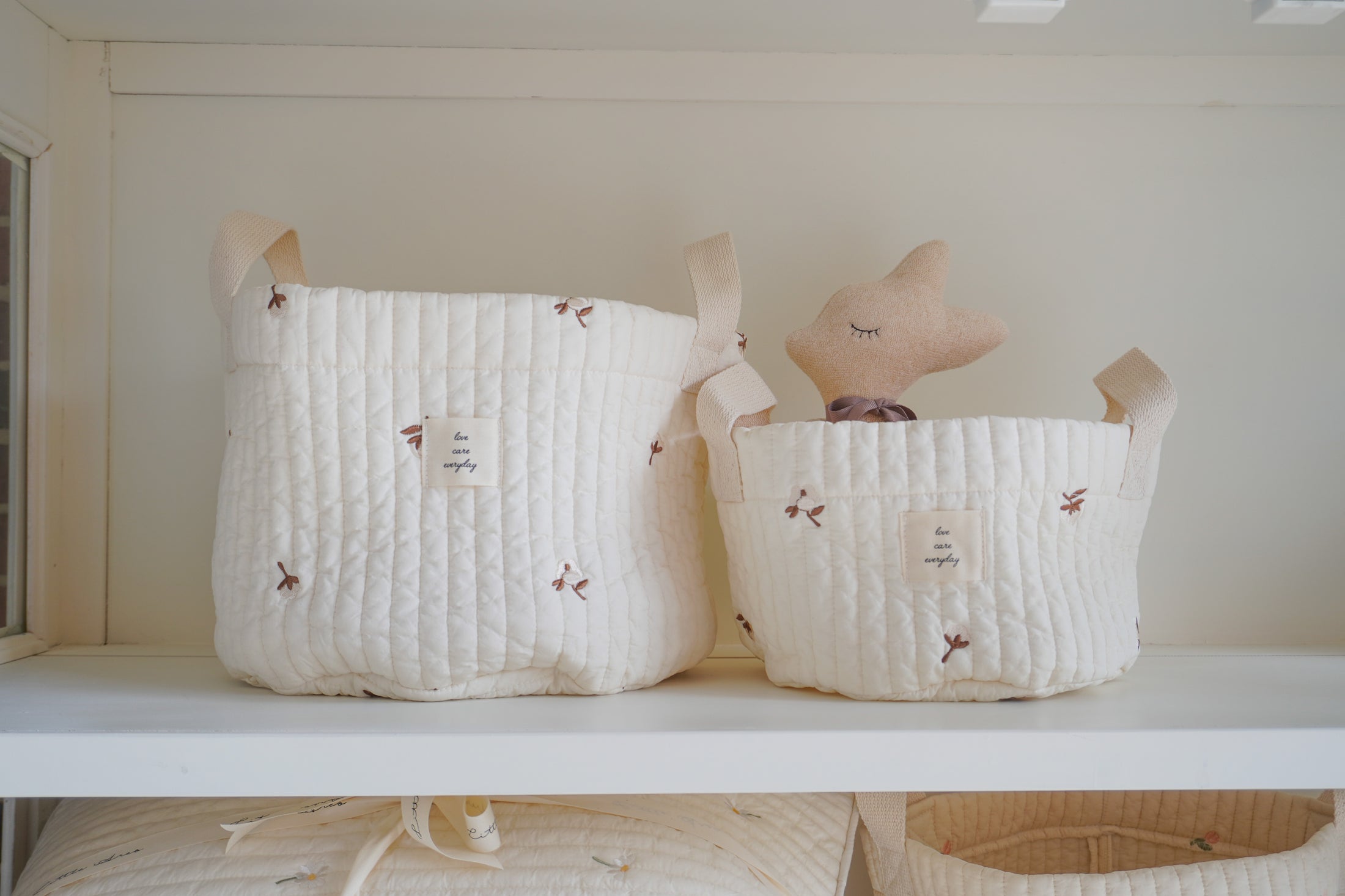 Gift set |  Quilted Baskets with Doll