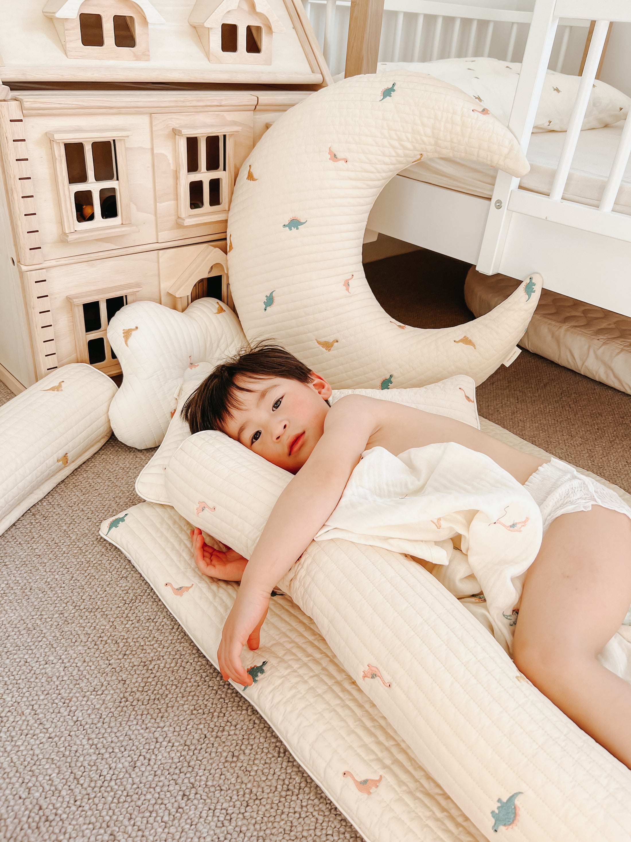 Hypoallergenic Moon Pillow | Little Dino