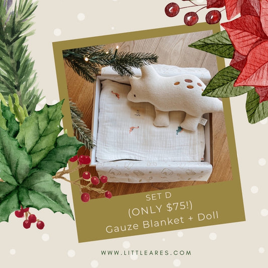 Christmas Gift | Set D-Gauze Blanket & Organic Doll