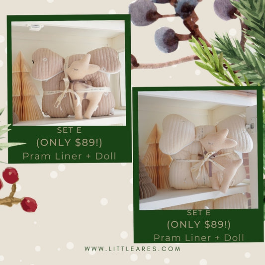 Christmas Gift | Set E- Pram Liner & Organic Doll