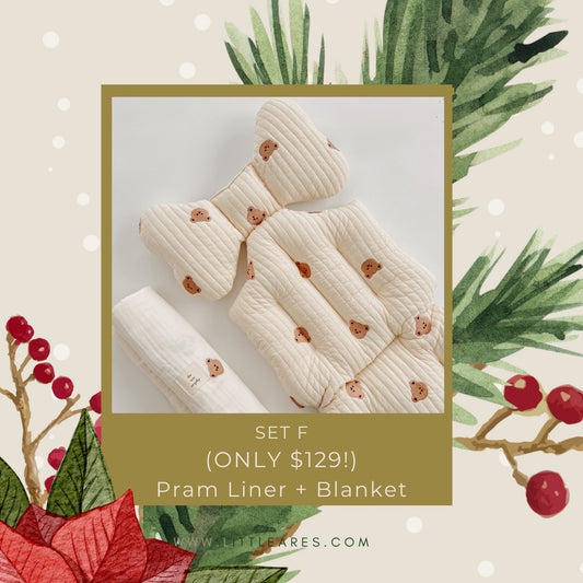 Christmas Gift | Set F- Pram Liner & Gauze Blanket