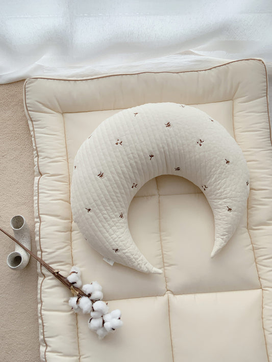 Hypoallergenic Moon Pillow |  Cotton Flower