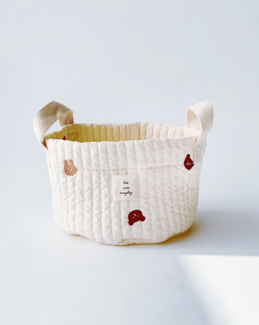 Quilted Basket | Bunny Bear