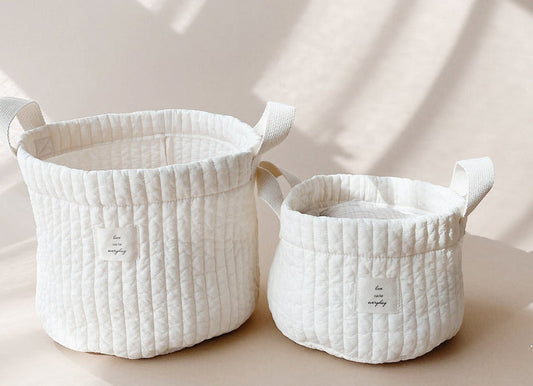 Quilted Basket | Cream