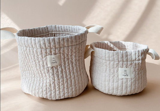 Quilted Basket | Khaki